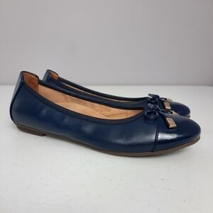 Vionic Minna Navy Blue Leather Ballet Flats size 6